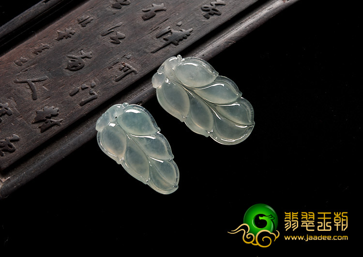 冰种晴水缅甸翡翠A货叶子挂件（单价）