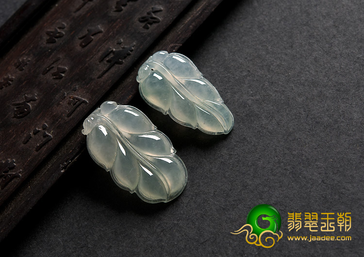 冰种晴水缅甸翡翠A货叶子挂件（单价）
