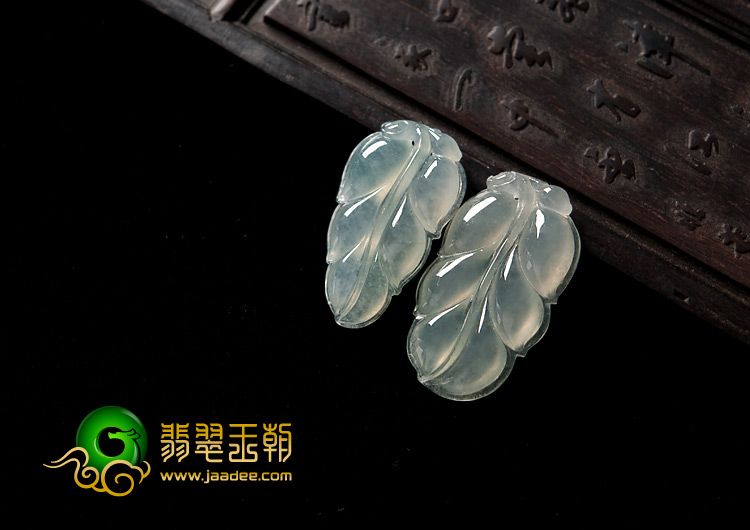 冰种晴水缅甸翡翠A货叶子挂件（单价）
