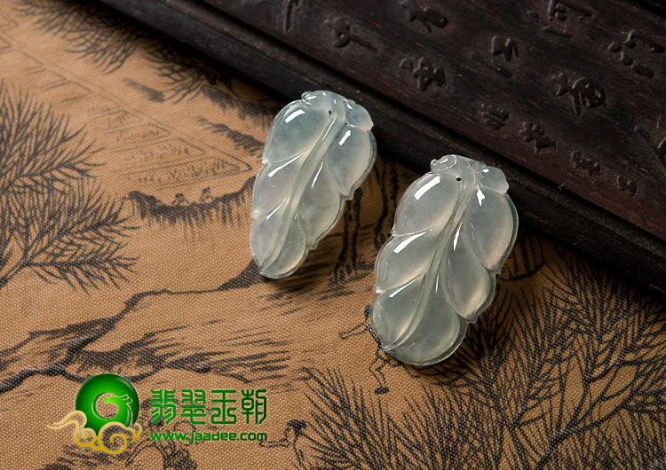 冰种晴水缅甸翡翠A货叶子挂件（单价）