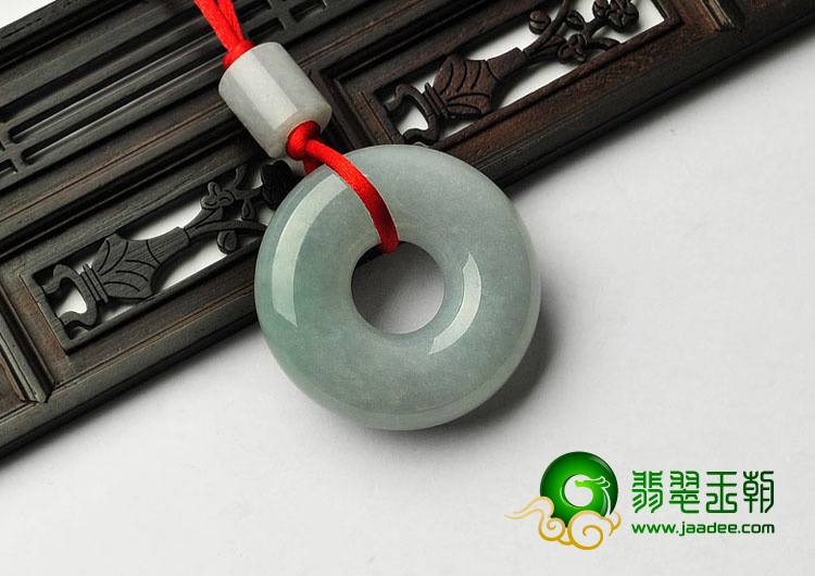 糯冰种晴水缅甸翡翠A货平安扣挂件