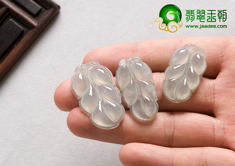 冰种缅甸翡翠A货叶子挂件（单价）