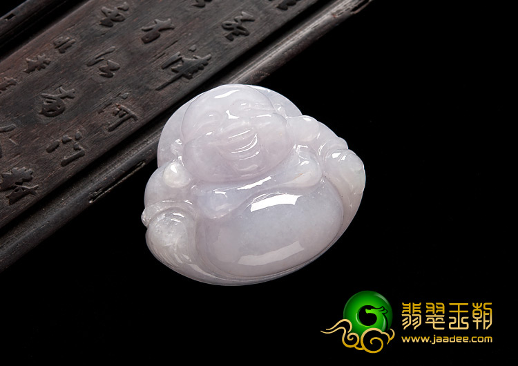糯冰种淡紫罗兰缅甸翡翠A货玉佛挂件