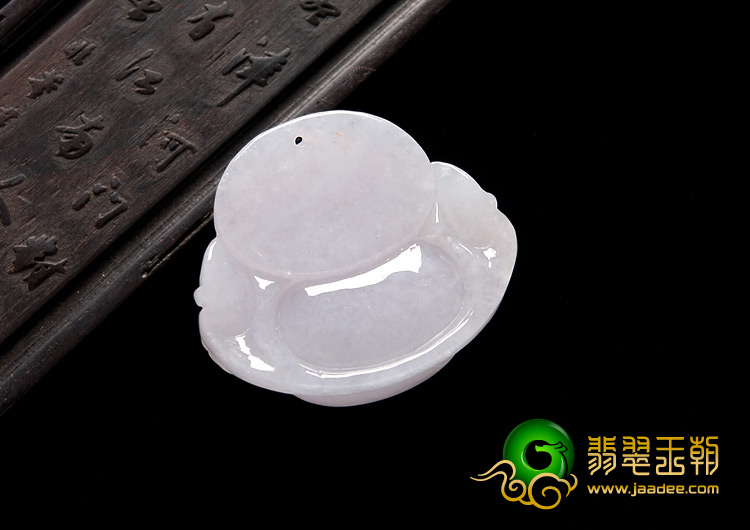 糯冰种淡紫罗兰缅甸翡翠A货玉佛挂件