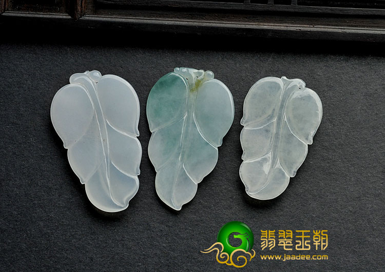 糯冰种晴水缅甸翡翠A货叶子挂件（一批走）