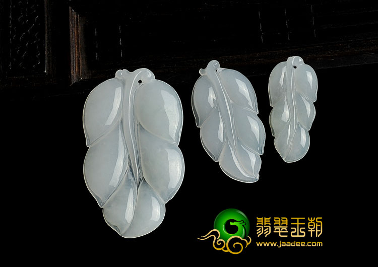 糯冰种缅甸翡翠A货叶子挂件（一批走）