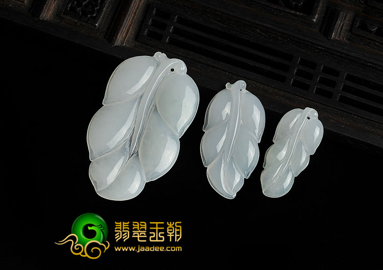 糯冰种缅甸翡翠A货叶子挂件（一批走）