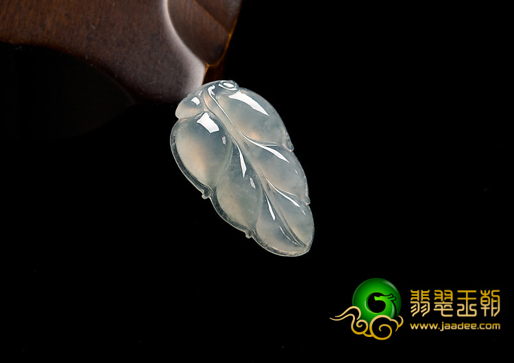 冰种缅甸翡翠A货叶子挂件
