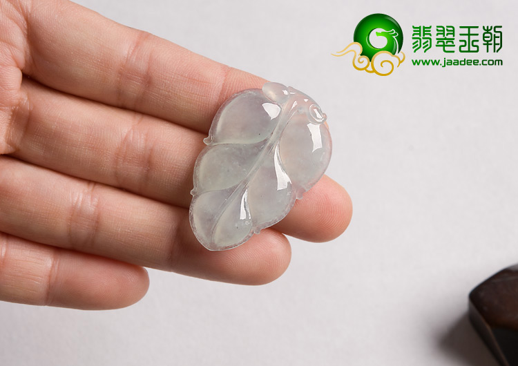 冰种缅甸翡翠A货叶子挂件