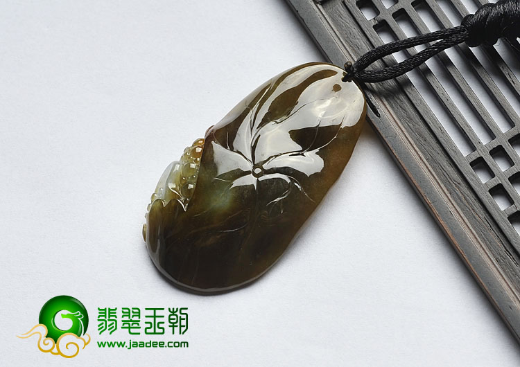 冰种褐黄翡晴水缅甸翡翠A货善财童子挂件