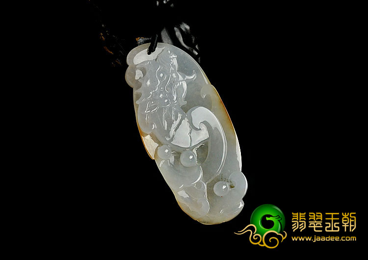 冰种黄翡缅甸翡翠A货仿古龙挂件