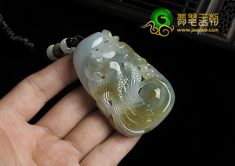 冰种紫罗兰黄翡缅甸翡翠A货英明神武挂件