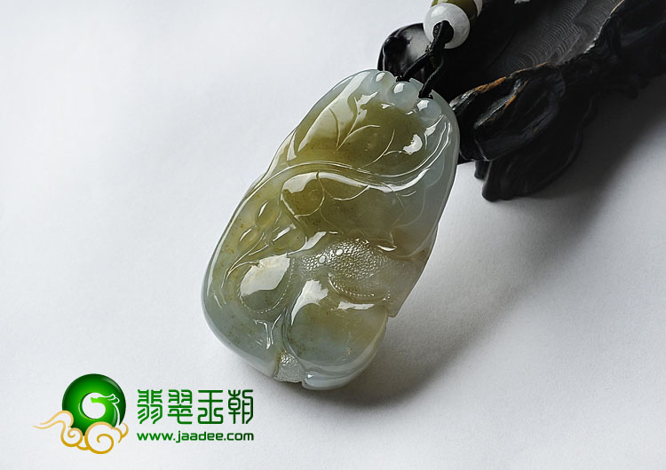 冰种紫罗兰黄翡缅甸翡翠A货英明神武挂件