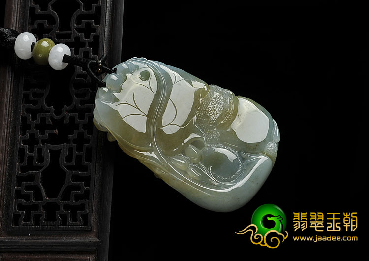 冰种紫罗兰黄翡缅甸翡翠A货英明神武挂件