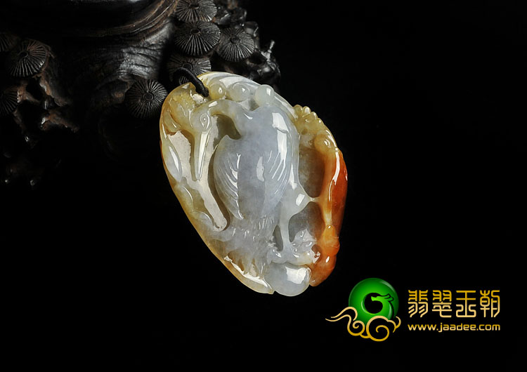 (超值推荐)糯冰种红黄翡缅甸翡翠A货一路连科挂件