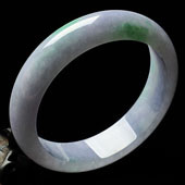 糯冰种春带彩缅甸翡翠A货手镯（56.7mm）