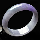 糯冰种紫罗兰缅甸翡翠A货手镯（61mm）