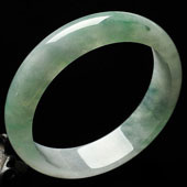 冰种晴水飘花缅甸翡翠A货手镯（58.7mm）