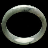 糯冰种晴水飘花缅甸翡翠A货手镯（58.5mm）