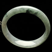 糯冰种晴水飘花缅甸翡翠A货手镯（58.5mm）