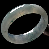 冰种飘花缅甸翡翠A货手镯（57.4mm）