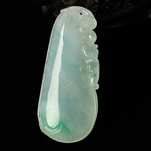 糯冰种略飘翠缅甸翡翠A货福瓜挂件