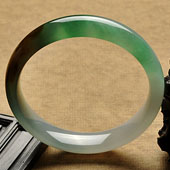 冰种红加绿缅甸翡翠A货手镯（53mm）