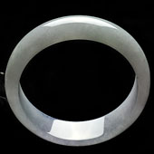 糯冰种淡春带彩缅甸翡翠A货手镯（58.2mm）