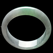 冰种翠色缅甸翡翠A货手镯（59.7mm）