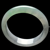 冰种绿晴水缅甸翡翠A货手镯（58.3mm）