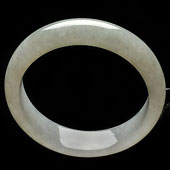 糯冰种淡晴水缅甸翡翠A货手镯（58.8mm）