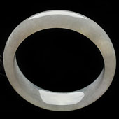 糯冰种淡晴水缅甸翡翠A货手镯（58.6mm）