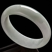 糯冰种淡晴水缅甸翡翠A货手镯（59.4mm）