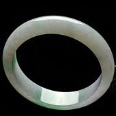 糯冰种春带彩缅甸翡翠A货手镯（57.7mm）