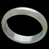 冰种晴水缅甸翡翠A货贵妃镯（54.9-49.6mm）