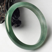 糯冰种晴水缅甸翡翠A货手镯（53.4mm）