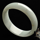 糯冰种淡晴水缅甸翡翠A货手镯（54.2mm）