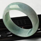 糯冰种晴水缅甸翡翠A货手镯（58.9mm）