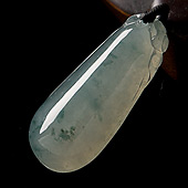 冰种飘花缅甸翡翠A货福瓜挂件