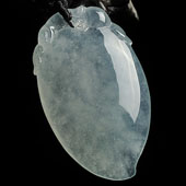 冰种淡晴水缅甸翡翠A货福瓜挂件