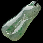 冰种飘翠缅甸翡翠A货福瓜挂件