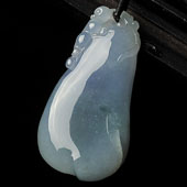 冰种紫罗兰缅甸翡翠A货福瓜挂件