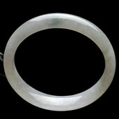 糯冰种晴水缅甸翡翠A货手镯（58.4mm）