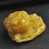糯冰种黄翡缅甸翡翠A货金蟾挂件