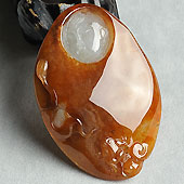 冰种红黄翡缅甸翡翠A货招财童子挂件