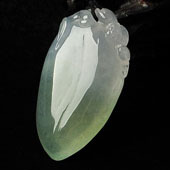 冰种晴水缅甸翡翠A货福瓜挂件