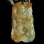 (超值推荐)冰种黄翡缅甸翡翠A货年年有余挂件