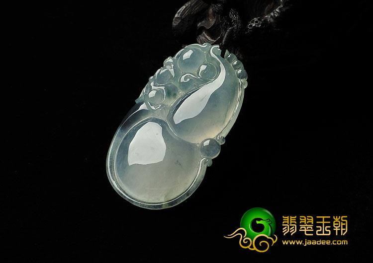 冰种晴水飘花缅甸翡翠A货福禄寿挂件