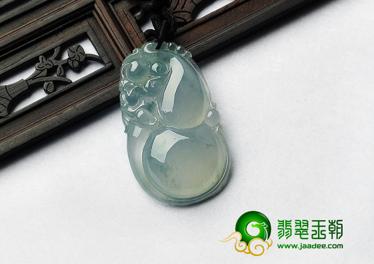 冰种晴水飘花缅甸翡翠A货福禄寿挂件