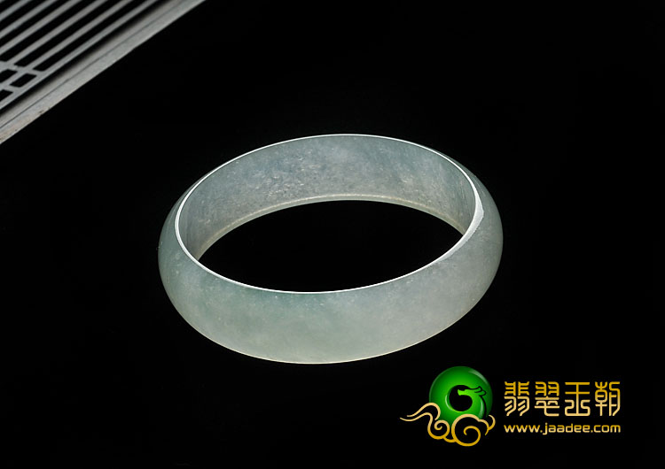 冰种晴水缅甸翡翠A货手镯（53mm）